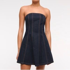 Abercrombie & Fitch Strapless Blue Dress